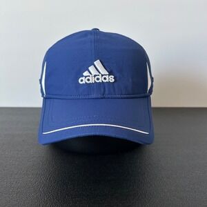 Adidas Clima Performance Running Hat Cap Strap Back Adjustable Blue Lightweight